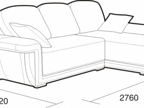 Угловой диван Эссен (размеры):